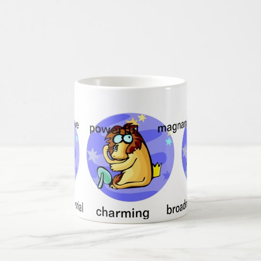  Cartoon Leo Lion vertrekt dierentuin Koffiemok (Center)