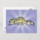 Cartoon Leopard Gecko Briefkaart (Voorkant / Achterkant)