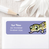 Cartoon Leopard Gecko Etiket (Insitu)