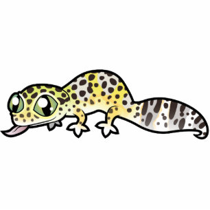 Cartoon Leopard Gecko Fotobeeldje Magneet