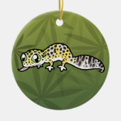 Cartoon Leopard Gecko Keramisch Ornament (Voorkant)
