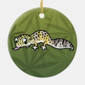 Cartoon Leopard Gecko Keramisch Ornament (Achterkant)