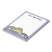 Cartoon Leopard Gecko Notitieblok (Linkerzijde)
