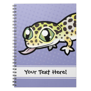 Cartoon Leopard Gecko Notitieboek