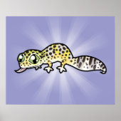 Cartoon Leopard Gecko Poster (Voorkant)