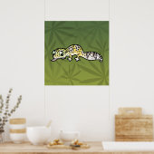 Cartoon Leopard Gecko Poster (Keuken)
