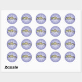 Cartoon Leopard Gecko Ronde Sticker (Vel)