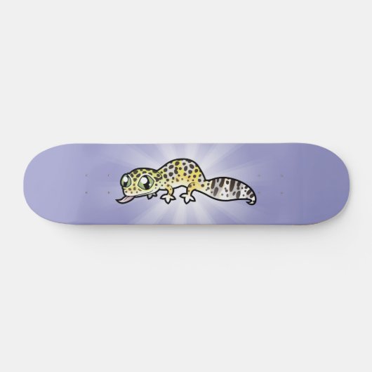 Cartoon Leopard Gecko Skateboard (Horizontaal)