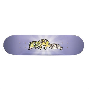 Cartoon Leopard Gecko Skateboard