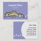 Cartoon Leopard Gecko Visitekaartje (Voorkant / Achterkant)