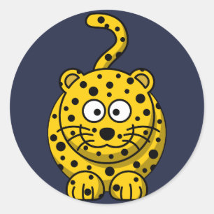 cartoon leopard stickers