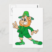 Cartoon Leprechaun Briefkaart (Voorkant / Achterkant)