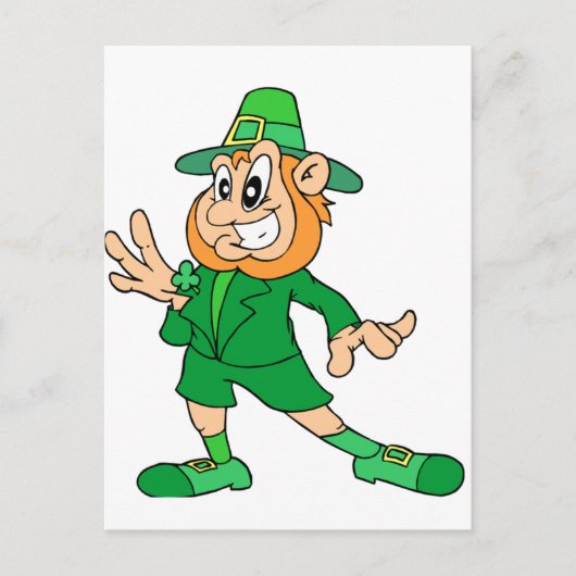 Cartoon Leprechaun Briefkaart (Voorkant)