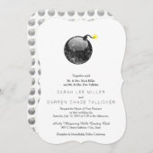 Cartoon Letterpress Style Bomb Kaart (Voorkant / Achterkant)