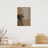 cartoon leuk oude moeder Hubbard crème rhyme Poster (Keuken)