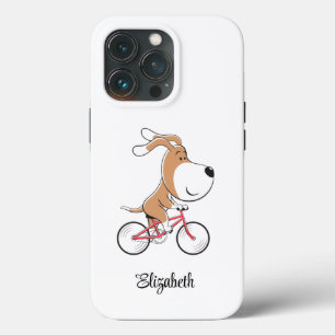 Cartoon Leuke Hond Puppy Fietsfiets Fietsen Case-Mate iPhone Case
