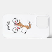 Cartoon Leuke Hond Puppy Fietsfiets Fietsen Case-Mate iPhone Case (Achterkant (horizontaal))