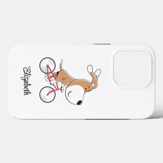 Cartoon Leuke Hond Puppy Fietsfiets Fietsen Case-Mate iPhone Case (Achterkant (horizontaal))