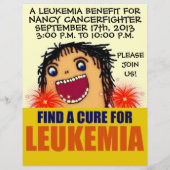 Cartoon Leukemia Cancer Benefit Flyer (Achterkant)