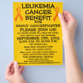 Cartoon Leukemie Kanker Benefit Flyer (Hand)