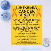 Cartoon Leukemie Kanker Benefit Flyer (Enkel)
