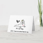 Cartoon Liefdes Slak Monster Kaart (Achterkant)