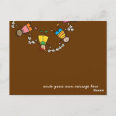 Cartoon Lieve Gelukkige Kinderen Vrienden Rond de  Briefkaart (Achterkant)