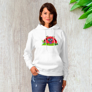 Cartoon lieveheersbeestje Boog en Bloemen Hoodie