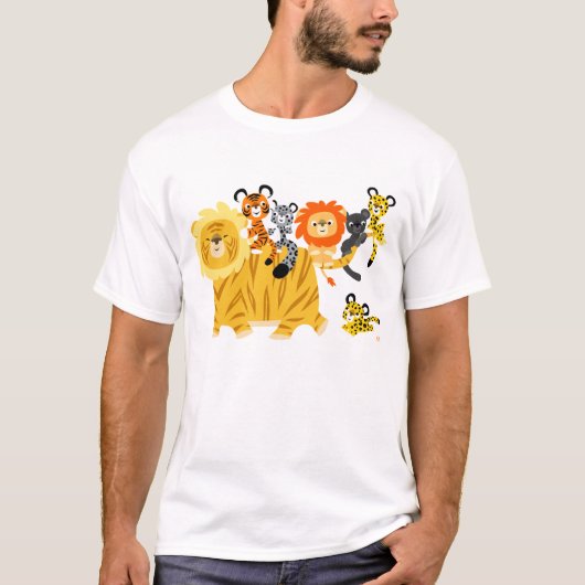 Cartoon Liger en Friends children T-shirt (Voorkant)