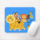 Cartoon Liger en Friends mousepad Muismat (Met muis)