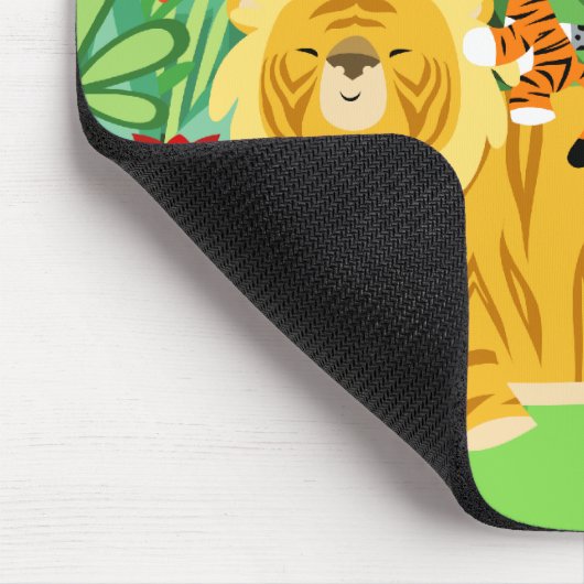 Cartoon Liger en Friends mousepad Muismat (Hoek)