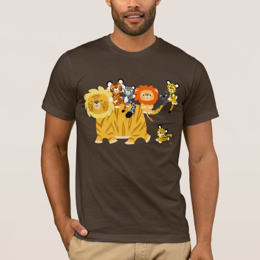 Cartoon Liger en Friends volwassen T-shirt (Voorkant)