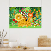 Cartoon Liger en het poster Friends (Keuken)