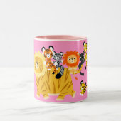 Cartoon Liger en mok vrienden (Center)