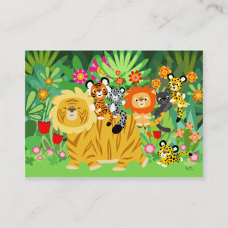 Cartoon Liger en vrienden ACEO/Visitekaartje Visitekaartje
