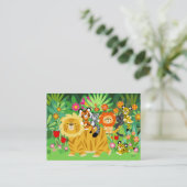 Cartoon Liger en vrienden ACEO/Visitekaartje Visitekaartje (Staand voorkant)