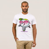 Cartoon Lightbulb Mannen T-shirt (Voorkant volledig)