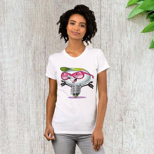 Cartoon Lightbulb Vrouwen T-shirt