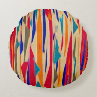 Cartoon Lines Round Pillow Rond Kussen