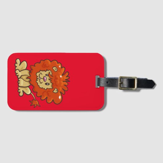 Cartoon Lion Bagagelabel (Voorkant (horizontaal))