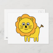 Cartoon Lion Briefkaart (Voorkant / Achterkant)