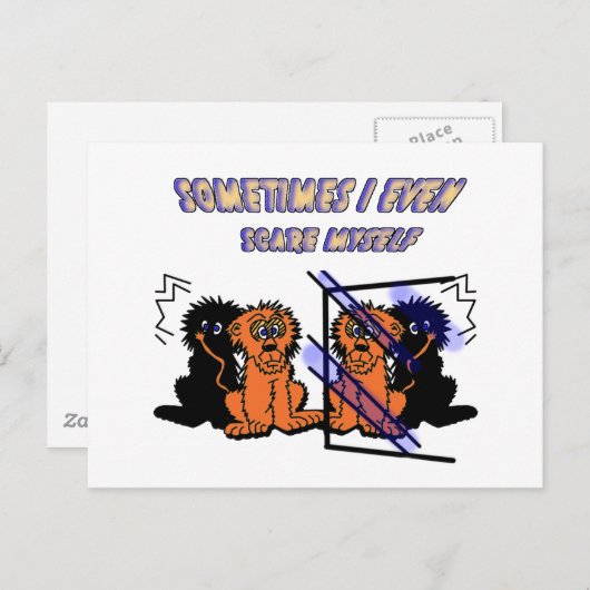 Cartoon Lion Briefkaart (Voorkant / Achterkant)