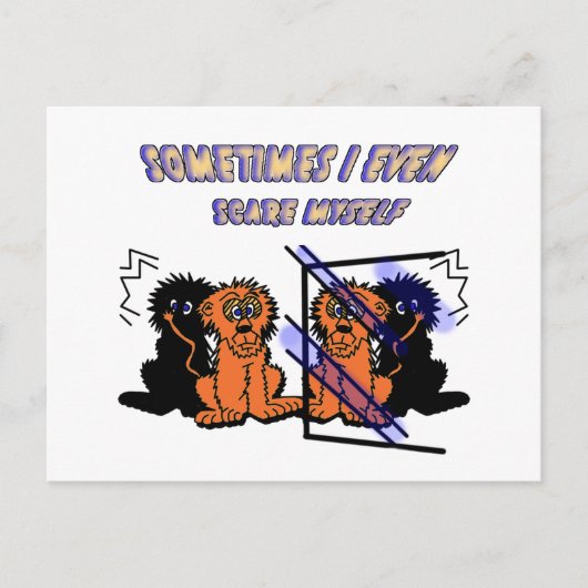 Cartoon Lion Briefkaart (Voorkant)