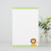 Cartoon Lion Briefpapier (Staand voorkant)