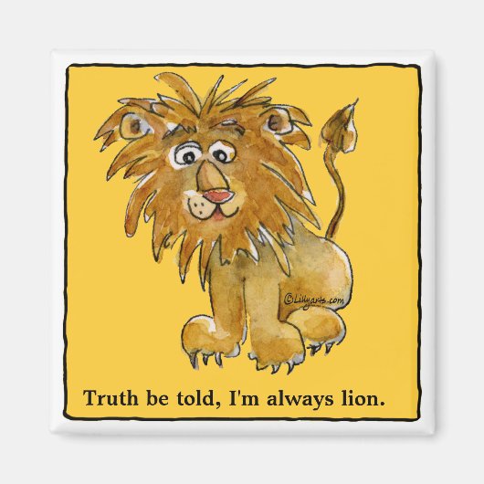 Cartoon Lion gepersonaliseerde magneten (Voorkant)