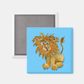 Cartoon Lion Magnet te personaliseren (Voorkant / Achterkant)