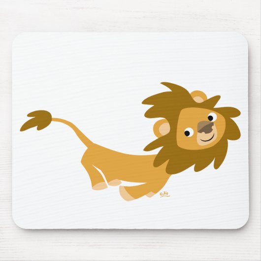 Cartoon Lion mousepad Muismat (Voorkant)