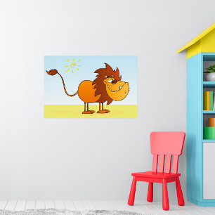 Cartoon Lion Poster