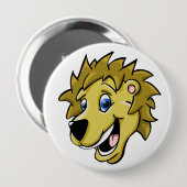 Cartoon Lion Ronde Button 4,0 Cm (Voorkant /achterkant)