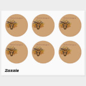 Cartoon Lion Ronde Sticker (Vel)